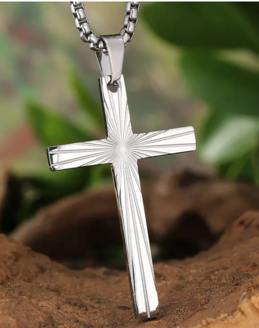 Silver -Plated Stainless Steel Cross