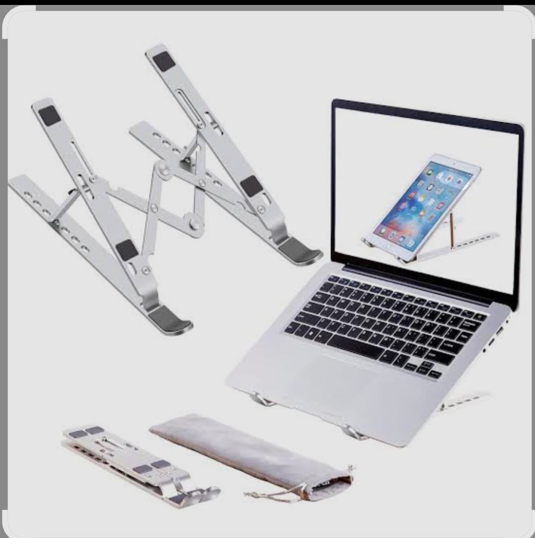 Foldable Aluminum Laptop and iPad stand
