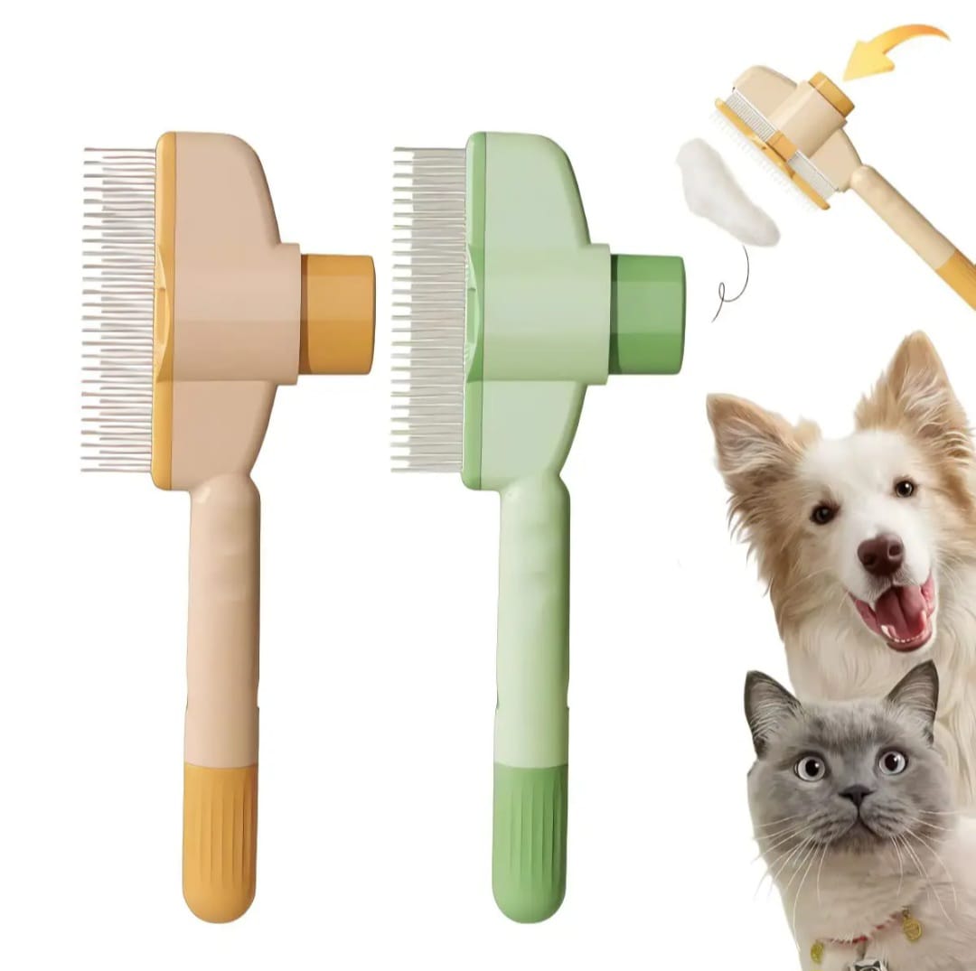 Self-Cleaning pet grooming comb