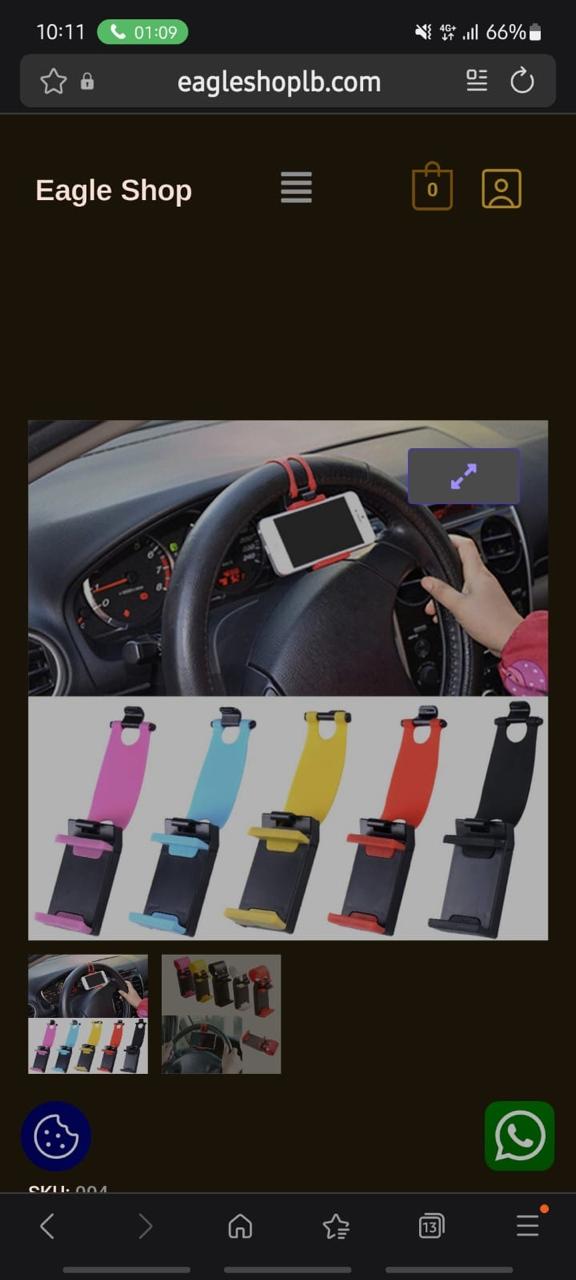 Steering wheel phone Holder