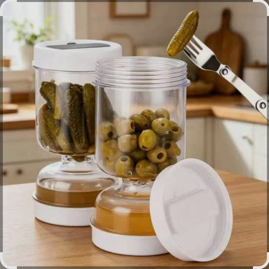 Plastic Hourglass-shaped pickle and Olive Jar