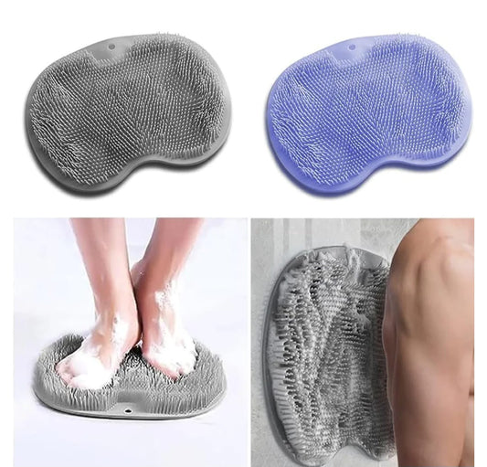 Silicone foot and back scrubber mat