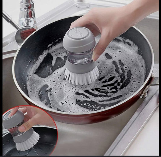 Soap -Dispensing Palm Brush